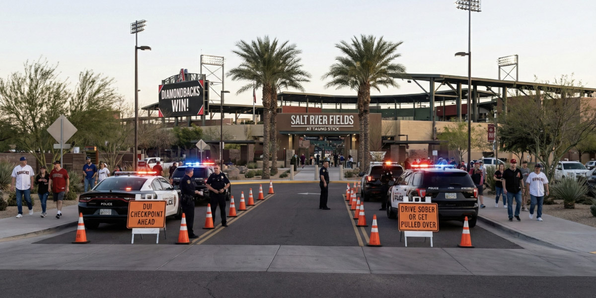DUI checkpoint at spring training.