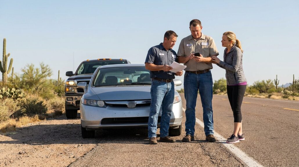 Information exchange after vehicular accident
